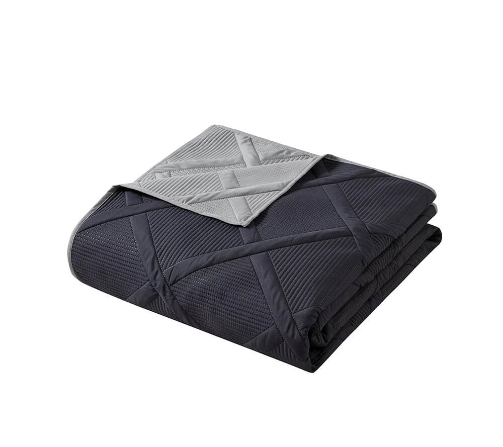 Mainstays Grey Diamond Polyester Quilt